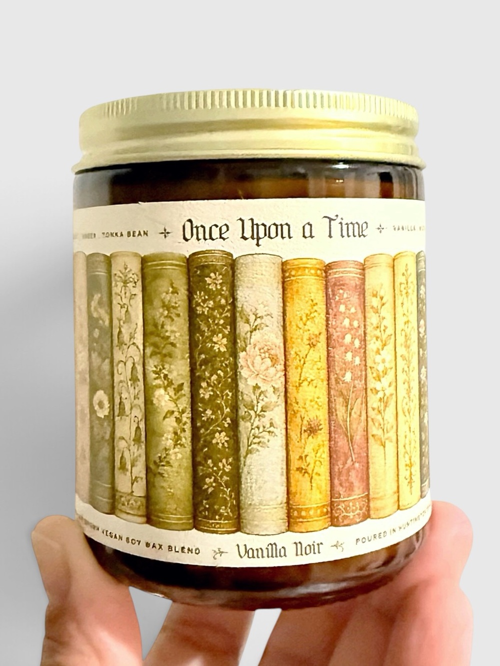 Leoben Company Once Upon A Time Vanilla Noir Luxury Scented Candle - Books